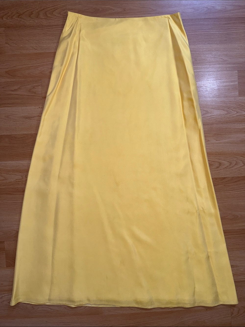 Vintage Jessica McClintock Yellow Women's A-Line Maxi Skirt Size 12 Made in USA